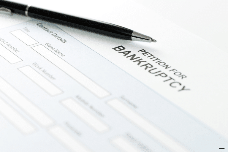 A petition for bankruptcy form