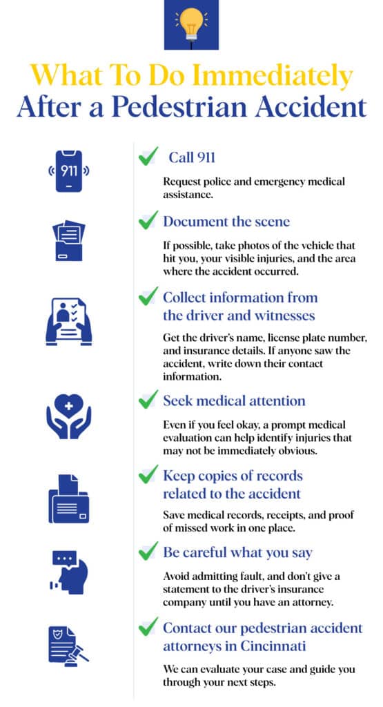 Step by step guide on what to do after a pedestrian accident